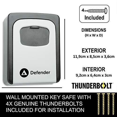Defender Wall Mounted Key Safe Combination Key Safe Outdoor Key Box