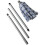 Addis Addis Cloth Mop with 3 Piece Handle, Blue, White & Metallic-Grey 1