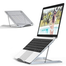 JUMKEET Laptop Stand,Foldable Portable Ventilated Desktop Laptop Holder,Universal Lightweight&Adjustable Ergonomic Tray Mount Compatible with iM(ac)