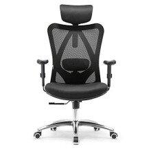 SIHOO Ergonomic Home Office Chair, Adjustable Headrest And Lumbar Support,High Back Executive Computer Chair(Black)