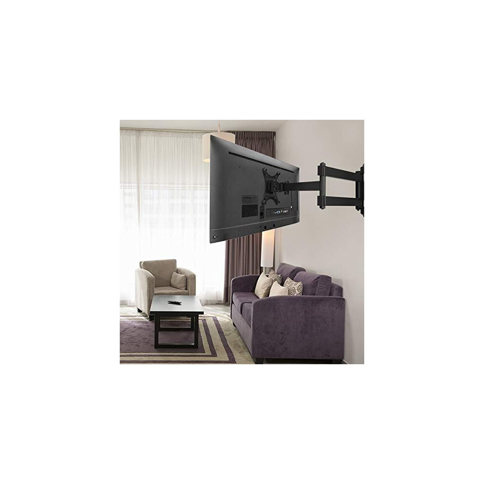 TV Wall Bracket, Swivels Tilts Extends Rotates TV Wall Mount for 10-32 inch TVs up to 20KG, Max ...