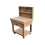(3ft, Legs With Wheels) Wooden MDF Top Workbench With Drawers And Back Panel 3