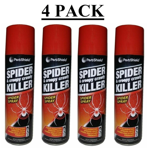 4 X 200ml Spider & Creepy Crawly Killer Spray Spiders Pest Shield On OnBuy