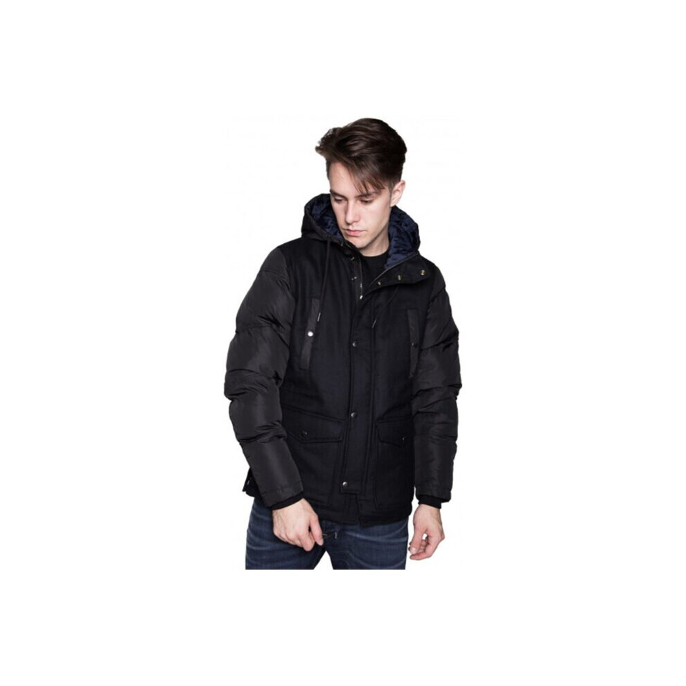 Diesel (2Xl) W-Unresty Mens Jacket Quilted Hooded Winter Outwear Coat Black
