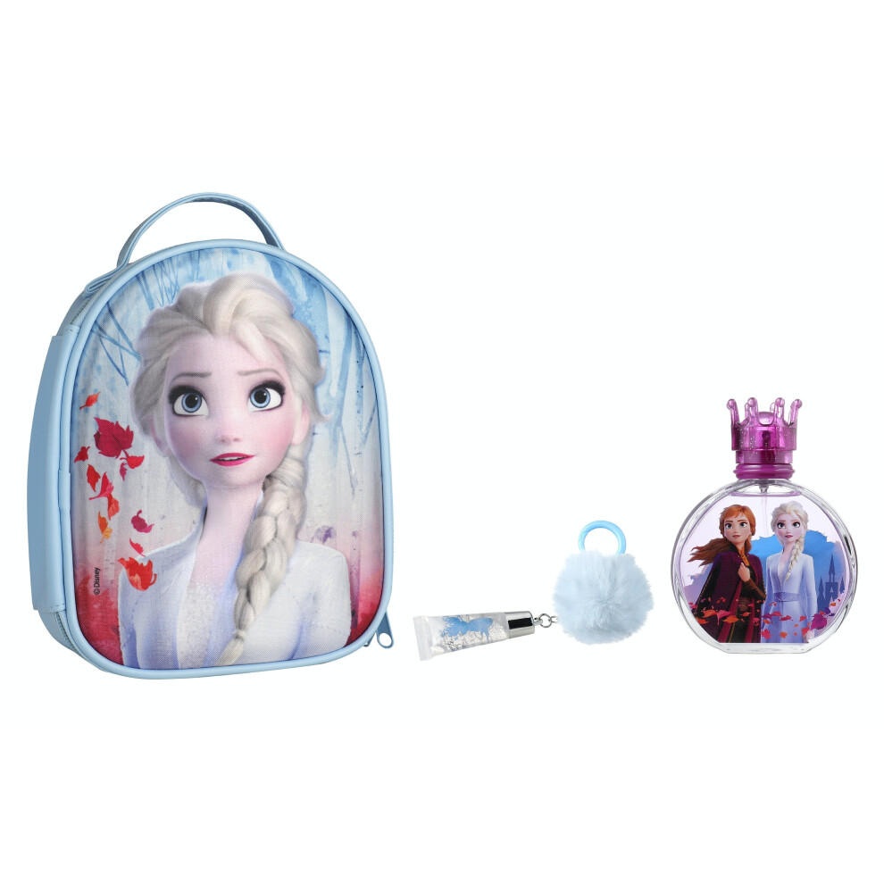Disney FROZEN ELSA Girls Cute Bag With  Eau De Toilette Spray & Lipgloss & Keyring