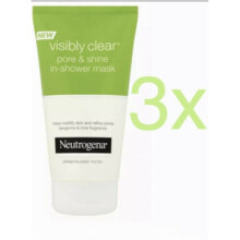 3x Neutrogena Visibly Clear Pore and Shine In-Shower mask 150ml