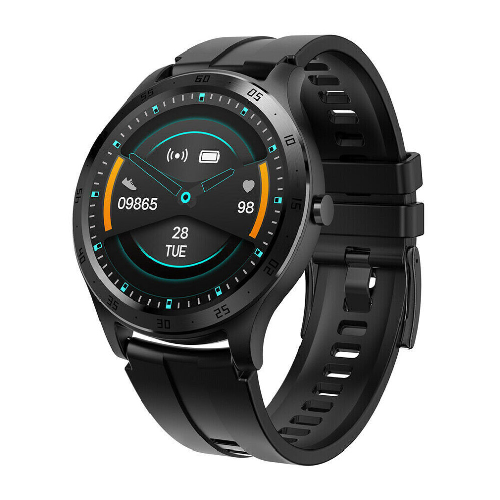 Mens Fitness Tracker Smart Watch Heart Rate Blood Pressure Ios Android Black 7371875209601
