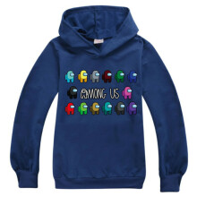 (Dark Blue, 7-8 Years) Among Us Gaming Kids Hooded Hoodies Sweatshirt Impostor Jumper Tops