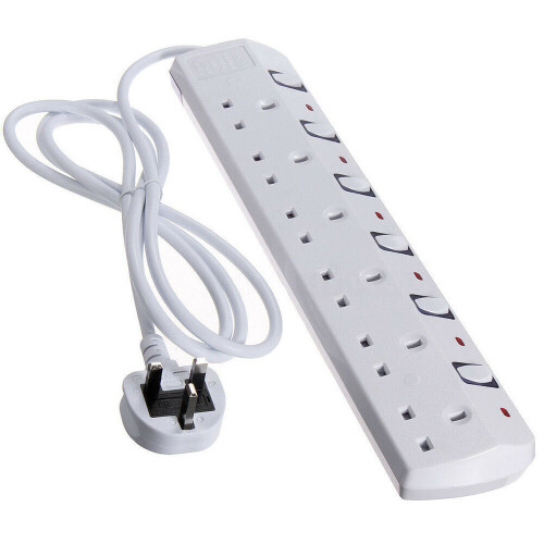 Electric Plug Socket Mains Plug Extension Lead Power Cable 2