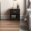 Home Discount (Black) Riano 1 Drawer 1 Shelf Bedside Chest Nightstand 4