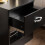 Home Discount (Black) Riano 1 Drawer 1 Shelf Bedside Chest Nightstand 5