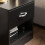 Home Discount (Black) Riano 1 Drawer 1 Shelf Bedside Chest Nightstand 3