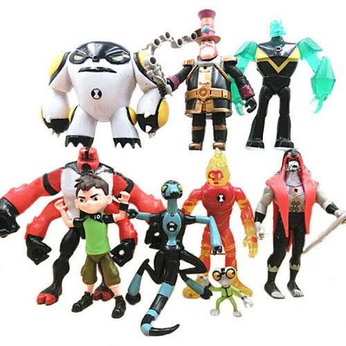 Ben 10 Ben 10 Action Figure 9pcs 5" PVC Doll Set Play Toy Model Gift
