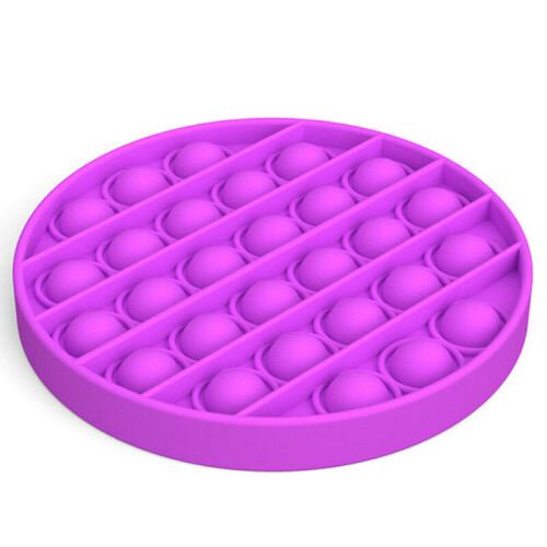 (Circle-Purple) Pop Its Square Fidget Toy Push bubble stress relief kids pop it 2020