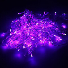 (10M 100 LED Purple?Flash RGB Outside Lamp, 220V Plug With UK Adapter) String Light LED Fairy Lights Christmas Tree Party Indoor & Outdoor