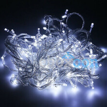 (Cool White Indoor LED Bulb) 20M 200LED Fairy String Light Clear Cable for Christmas Tree Festival Decoration