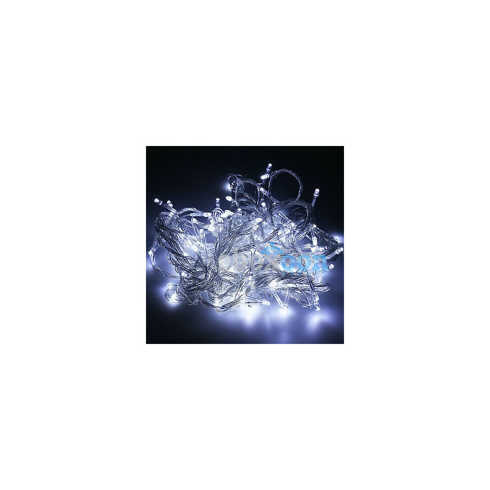 (Cool White Indoor LED Bulb) 20M 200LED Fairy String Light Clear Cable for Christmas Tree Festival Decoration