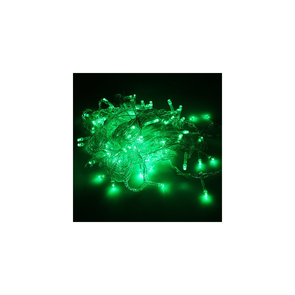 (30M 300LED, Green - Flash/Steady On Bulbs Light) 300 LED Lamps String Fairy Lights Christmas Party Hanging Decor Home Outdoor