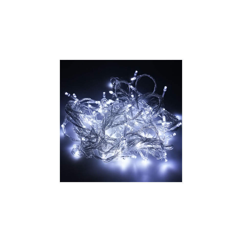 (White?Waterproof Light, 50M 400LED) Christmas Lamp String Lights Wedding Party Fance Home Room Outdoor Hanging Decor