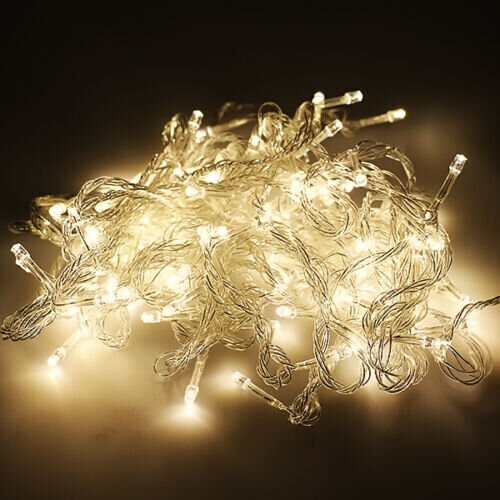 (30M 300LED, Warm White - Twinkle String LED Light) 300 LED Lamps String Fairy Lights Christmas Party Hanging Decor Home Outdoor