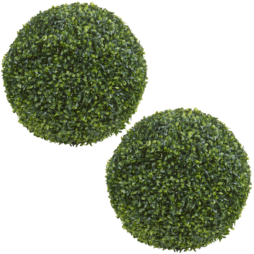 (2) Artificial Hanging Topiary Buxus Balls