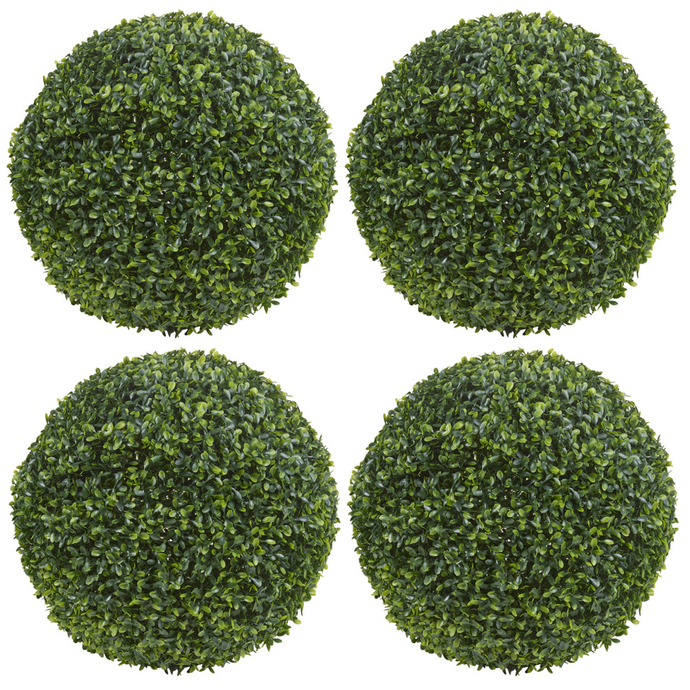 Urbn Living (4) Artificial Hanging Topiary Buxus Balls Green