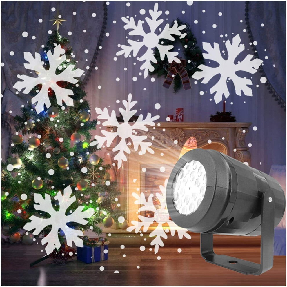 Snowflake LED Christmas Projector Lights Rotating Snowfall Landscape Lamp