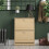 Vida Designs (Pine) 2 Drawer Shoe Cabinet Pull Out Hallway Storage 2