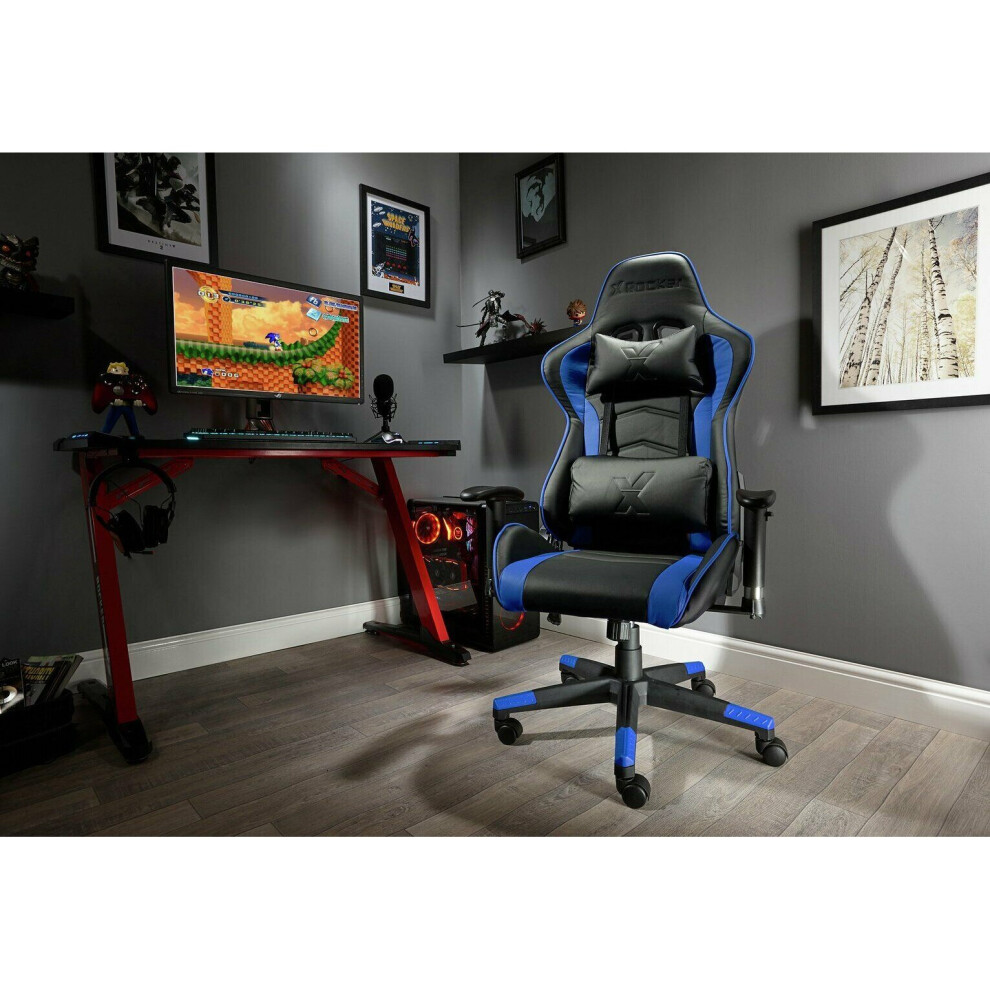 X Rocker Alpha eSports Ergonomic Office Gaming Chair - Blue