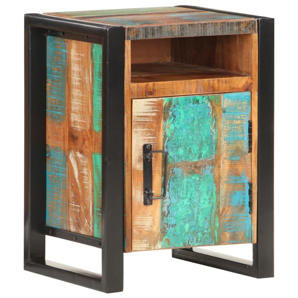 Vidaxl Bedside Cabinet Solid Reclaimed Wood Home Side Table Storage Nightstand