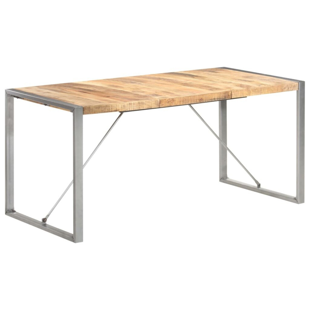 Vidaxl Solid Rough Mango Wood Dining Table Dinner Kitchen Table Furniture Brown