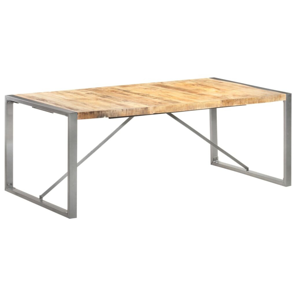 vidaXL Solid Rough Mango Wood Dining Table Dinner Table Kitchen Furniture