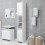 VidaXL vidaXL Bathroom Cabinet White Engineered Wood Home Cupboard Under Basin Unit 1