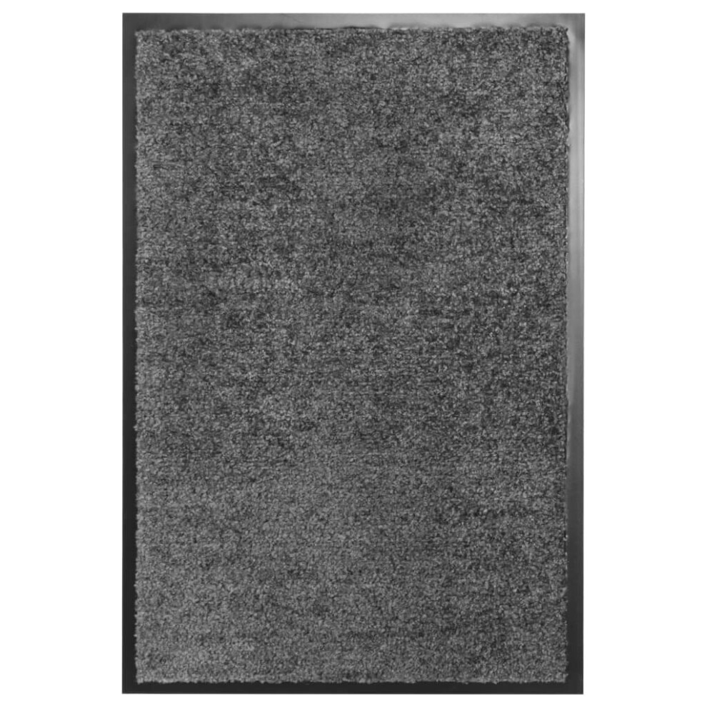 vidaXL Doormat Washable Anthracite Home Garden Entrance Rug for Front Door