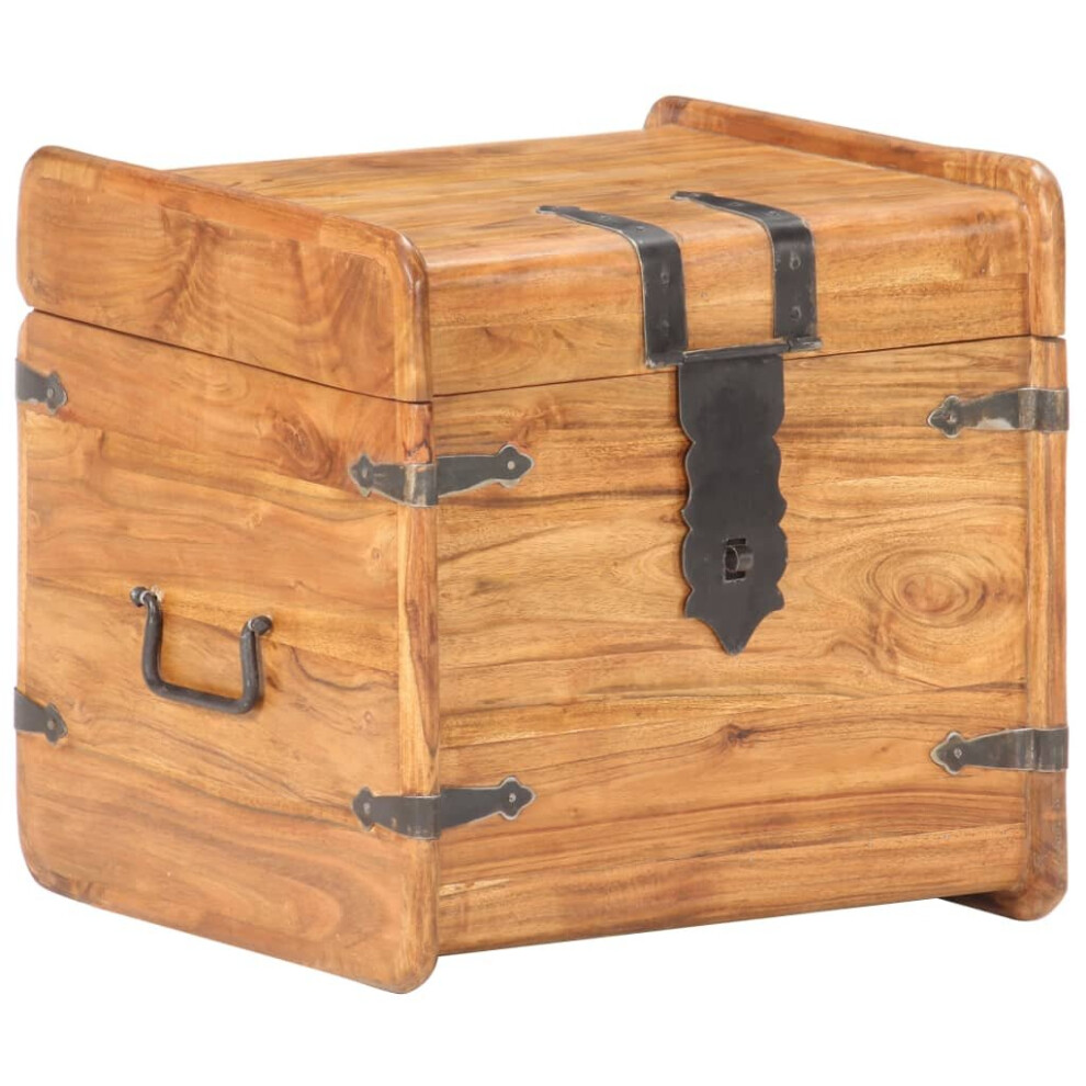vidaXL Solid Acacia Wood Chest Box Case Bedroom Furniture Bedside Cabinet