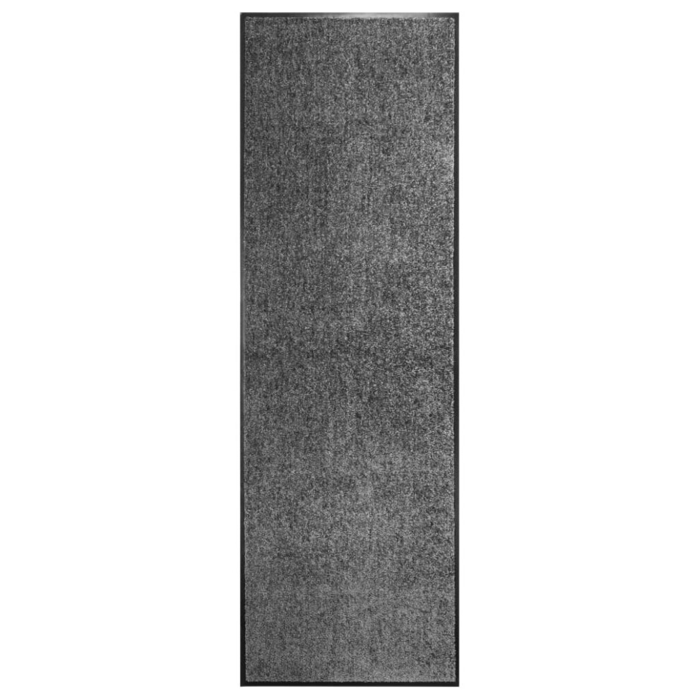 vidaXL Doormat Washable Anthracite Home Garden Entrance Rug for Front Door