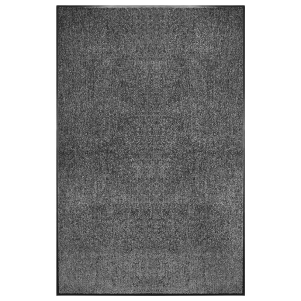 vidaXL Doormat Washable Anthracite Home Garden Entrance Rug for Front Door