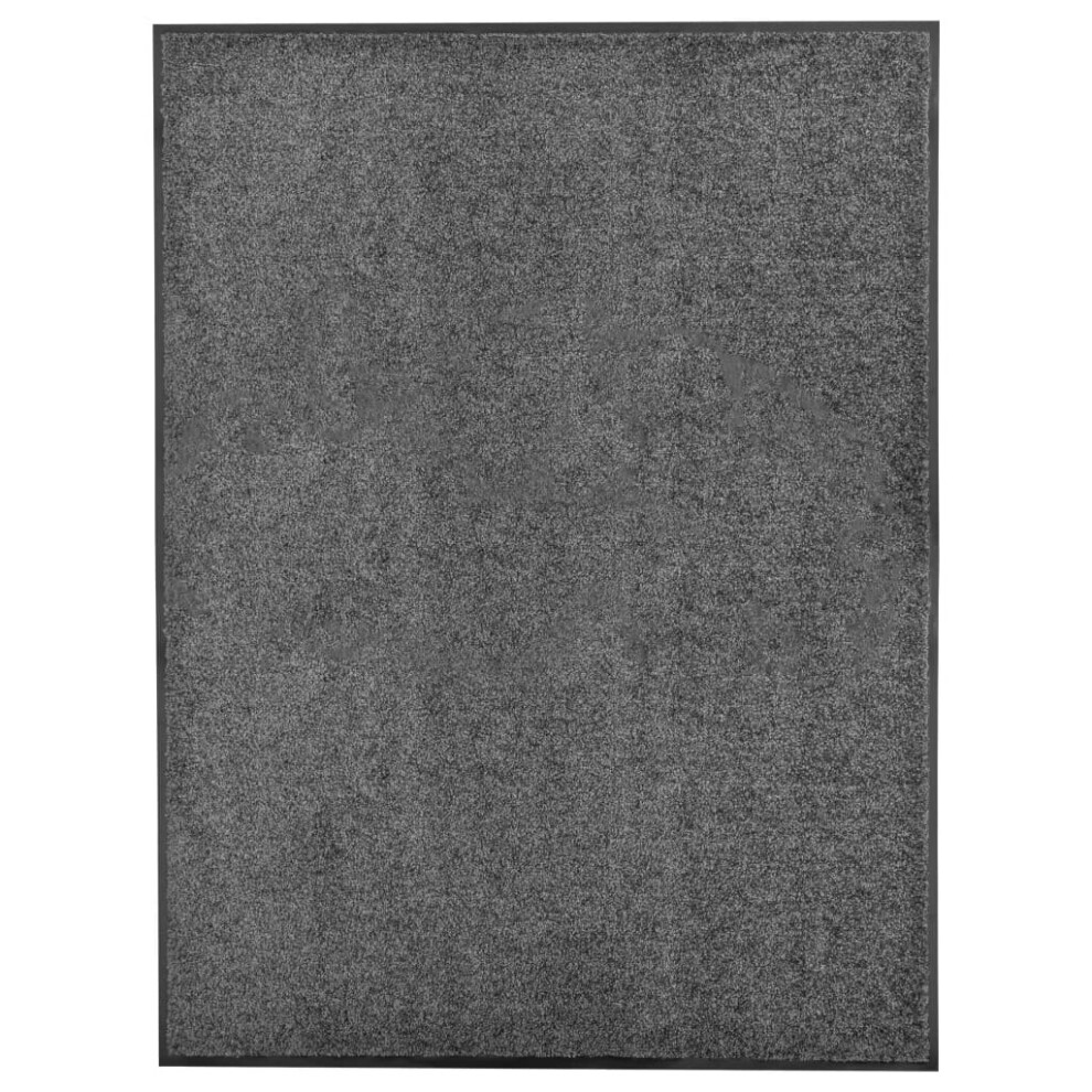 vidaXL Doormat Washable Anthracite Home Garden Entrance Rug for Front Door