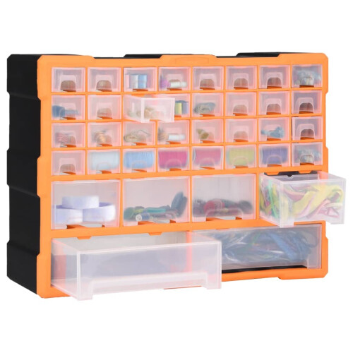 VidaXL vidaXL Multi-drawer Organiser with 38 Drawers Tool Box Storage Cabinet Unit 2