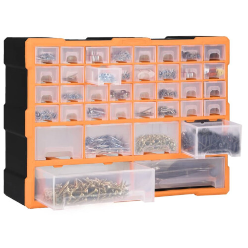 VidaXL vidaXL Multi-drawer Organiser with 38 Drawers Tool Box Storage Cabinet Unit 1