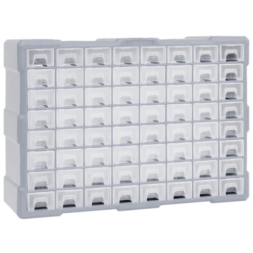 VidaXL vidaXL Multi-drawer Organiser with 64 Drawers Tool Box Storage Cabinet Unit