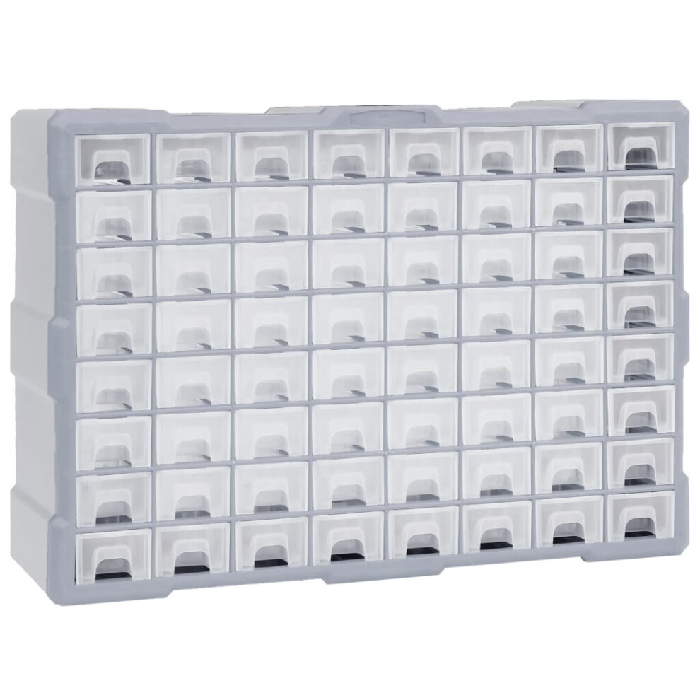 vidaXL Multi-drawer Organiser With 64 Drawers Tool Box Storage Cabinet Unit