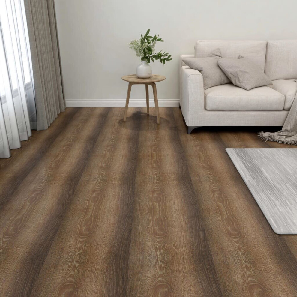 vidaXL 55x Self-adhesive Flooring Planks PVC 5.11 mÂ² Brown Laminate Floor Tile