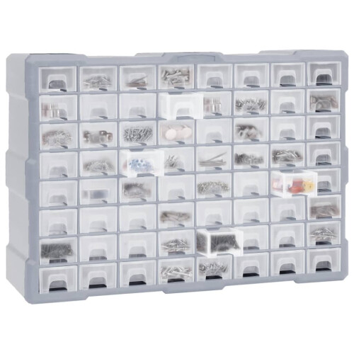 VidaXL vidaXL Multi-drawer Organiser with 64 Drawers Tool Box Storage Cabinet Unit 1