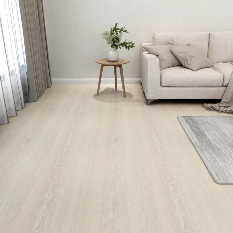 vidaXL 55x Self-adhesive Flooring Planks PVC 5.11 mÂ² Beige Laminate Floor Tile