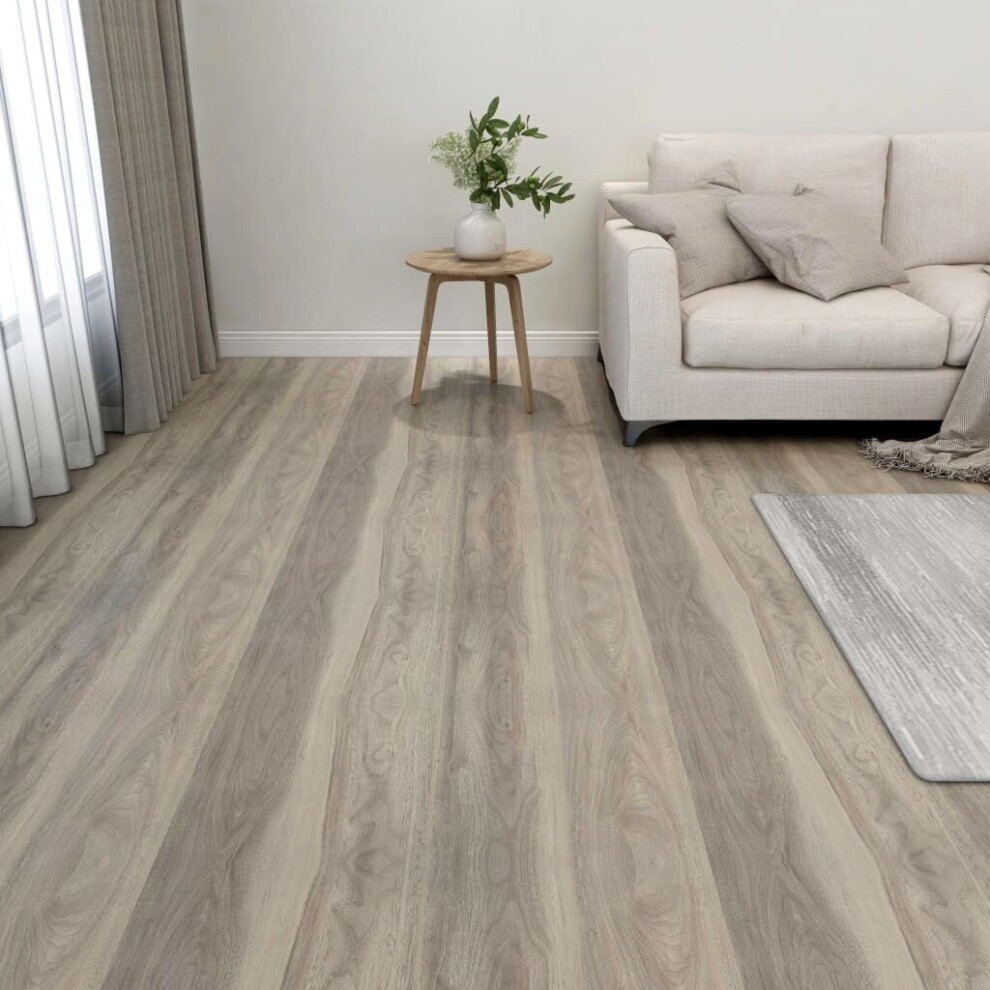 vidaXL 55x Self-adhesive Flooring Planks PVC 5.11 mÂ² Taupe Laminate Floor Tile