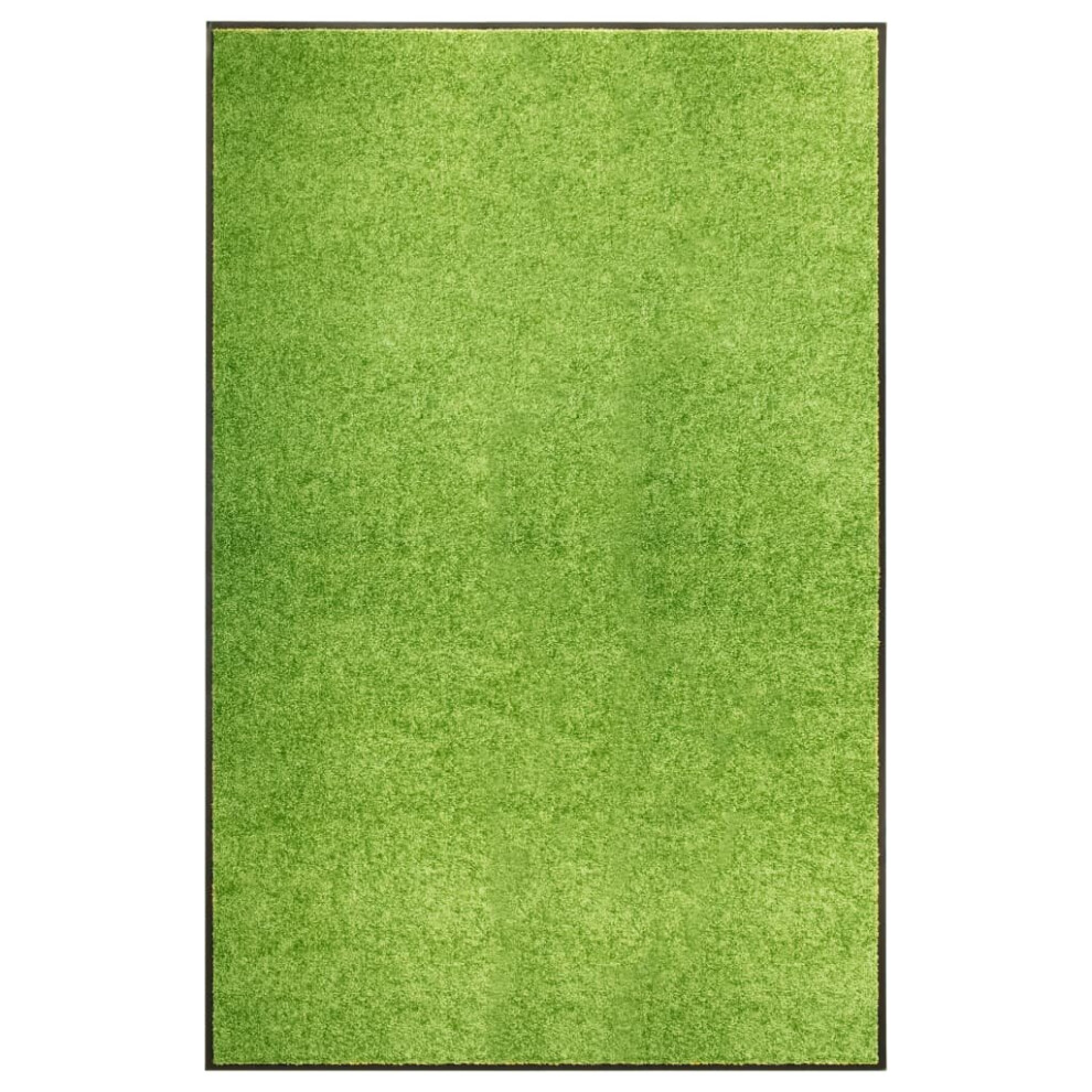 vidaXL Doormat Washable Green Home Garden Barrier Entrance Rug for Front Door