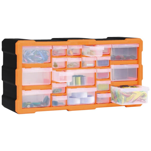 VidaXL vidaXL Multi-drawer Organiser with 22 Drawers Tool Box Storage Cabinet Unit 2