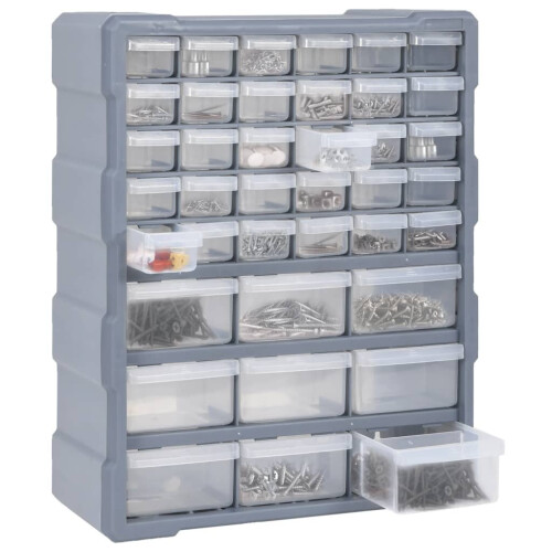 VidaXL vidaXL Multi-drawer Organiser with 39 Drawers Tool Box Storage Cabinet Unit 1