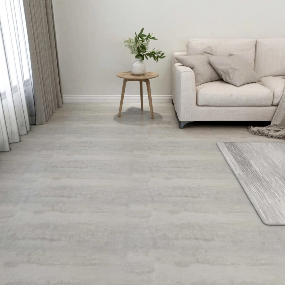 vidaXL 55x Self-adhesive Flooring Planks PVC 5.11 m² Light Grey Laminate Floor